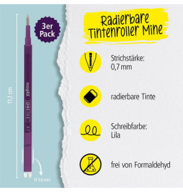 Gel-Mine, radierbar, lila
