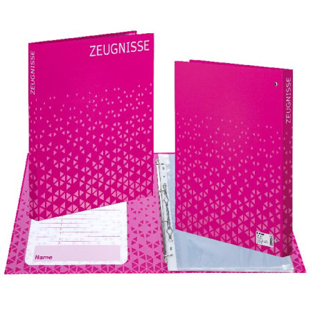 Zeugnisringbuch Karton 10 Hüll en pink