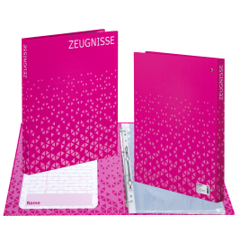 Zeugnisringbuch Karton 10 Hüll en pink