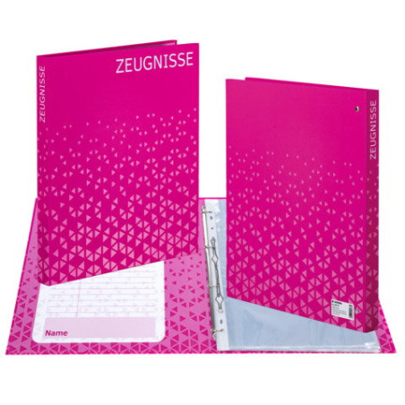 Zeugnisringbuch Karton 10 Hüll en pink