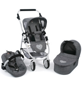 3 in 1 Kombi EMOTION ALL IN Jeans grey - Puppenwagen