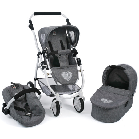 3 in 1 Kombi EMOTION ALL IN Jeans grey - Puppenwagen