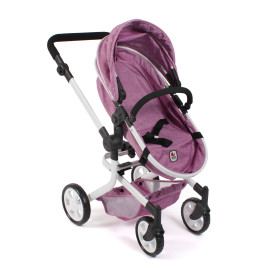 Kombi-Puppenwagen MIKA Jeans pink