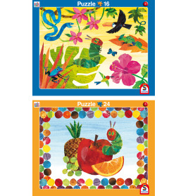 Puzzle 2erSet Raupe Nimmersatt 16/24 Teile