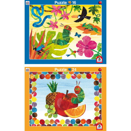 Puzzle 2erSet Raupe Nimmersatt 16/24 Teile