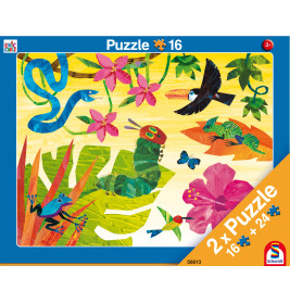 Puzzle 2erSet Raupe Nimmersatt 16/24 Teile