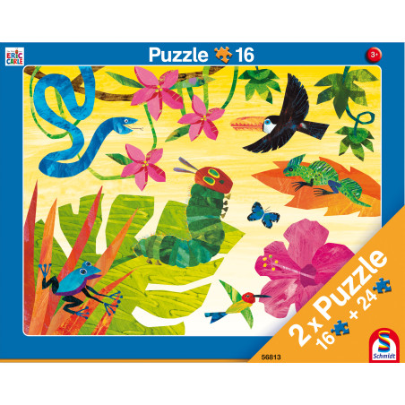 Puzzle 2erSet Raupe Nimmersatt 16/24 Teile