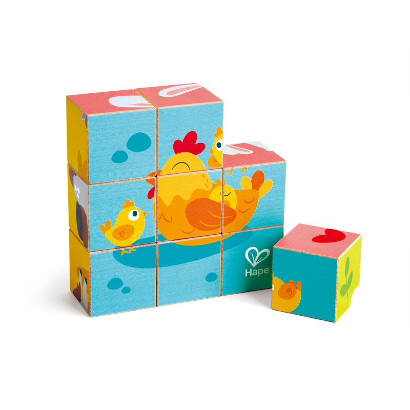 Bauernhoftiere - Blockpuzzle