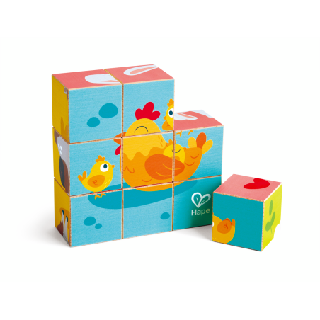 Bauernhoftiere - Blockpuzzle