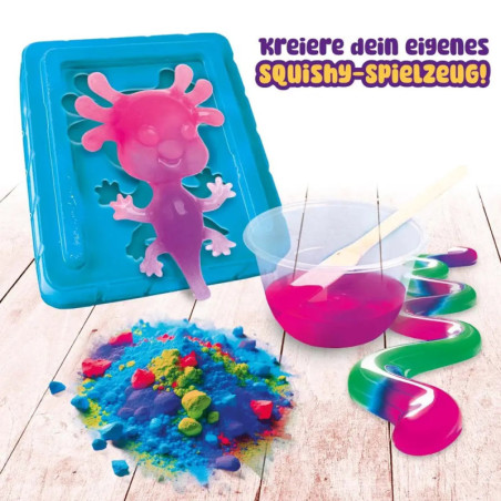INVENTO Slumi Science - Squish Axolotl – DIY Set | Eigenes Axolotl-Squishy basteln