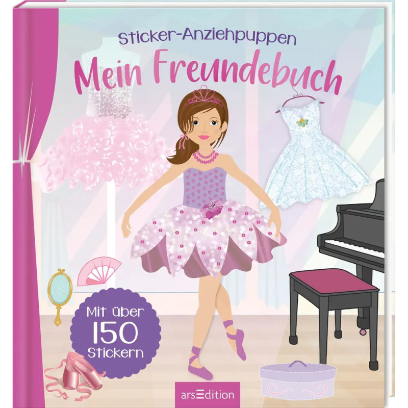 Sticker-Anziehpuppen – Mein Freundebuch (Ballerina)