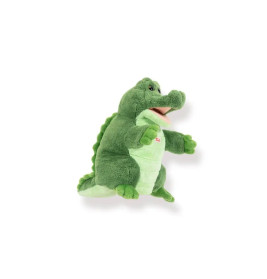 Trudi Puppets 29918 Handpuppe Krokodil ca. 22 cm (Größe S), Stofftier aus hochwertigen Materialien,