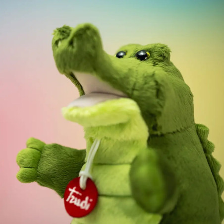 Trudi Puppets 29918 Handpuppe Krokodil ca. 22 cm (Größe S), Stofftier aus hochwertigen Materialien,