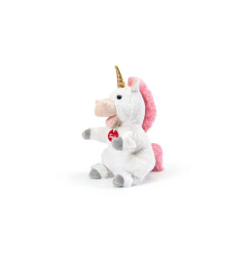 Trudi Puppets 29910 Handpuppe Einhorn ca. 30 cm (Größe S), Stofftier aus hochwertigen Materialien, l