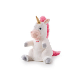Trudi Puppets 29910 Handpuppe Einhorn ca. 30 cm (Größe S), Stofftier aus hochwertigen Materialien, l