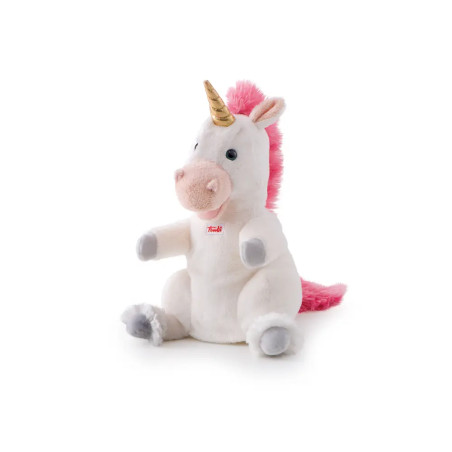 Trudi Puppets 29910 Handpuppe Einhorn ca. 30 cm (Größe S), Stofftier aus hochwertigen Materialien, l