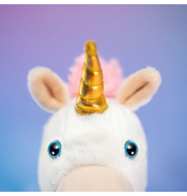 Trudi Puppets 29910 Handpuppe Einhorn ca. 30 cm (Größe S), Stofftier aus hochwertigen Materialien, l