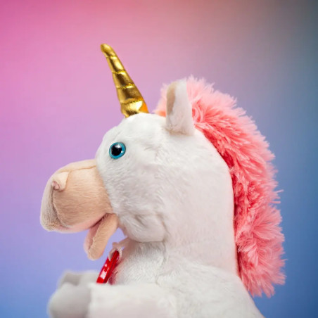 Trudi Puppets 29910 Handpuppe Einhorn ca. 30 cm (Größe S), Stofftier aus hochwertigen Materialien, l