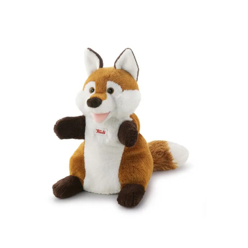 Trudi Puppets 29914 Handpuppe Fuchs ca. 25 cm (Größe S), Stofftier aus hochwertigen Materialien, lie