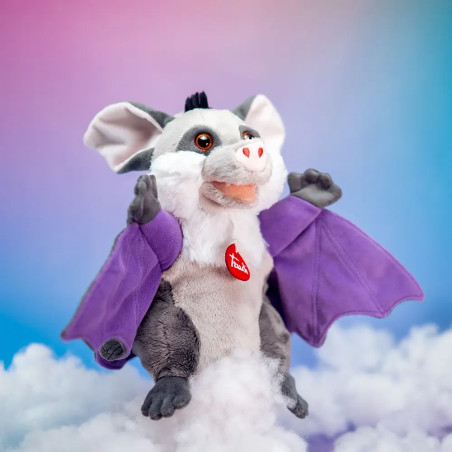Trudi Puppets 29919 Handpuppe Fledermaus ca. 26 cm (Größe S), Stofftier aus hochwertigen Materialien