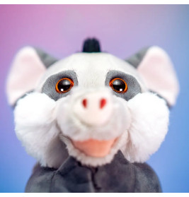 Trudi Puppets 29919 Handpuppe Fledermaus ca. 26 cm (Größe S), Stofftier aus hochwertigen Materialien