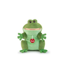 Trudi Puppets 29804 Handpuppe Frosch ca. 23 cm (Größe S), Stofftier aus hochwertigen Materialien, li