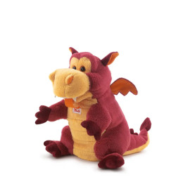 Trudi Puppets 29968 Handpuppe Drache ca. 22 cm (Größe S), Stofftier aus hochwertigen Materialien, li