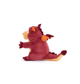 Trudi Puppets 29968 Handpuppe Drache ca. 22 cm (Größe S), Stofftier aus hochwertigen Materialien, li