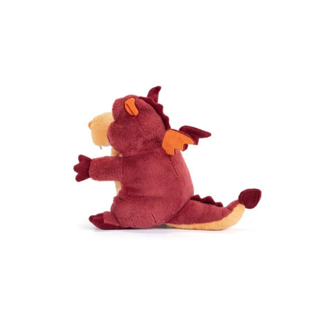 Trudi Puppets 29968 Handpuppe Drache ca. 22 cm (Größe S), Stofftier aus hochwertigen Materialien, li