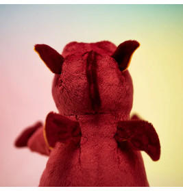 Trudi Puppets 29968 Handpuppe Drache ca. 22 cm (Größe S), Stofftier aus hochwertigen Materialien, li