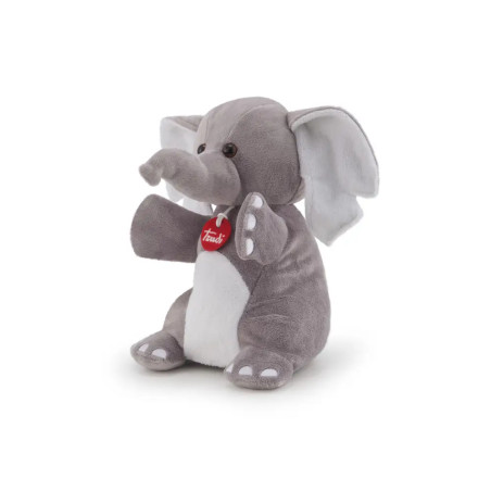 Trudi Puppets 29829 Handpuppe Elefant ca. 26 cm (Größe S), Stofftier aus hochwertigen Materialien, s