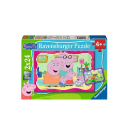 Ravensburger Peppa Wutz Puzzle 2 x 24 Teile für Kinder ab 3 Jahre