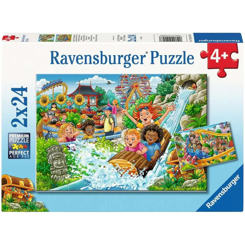 Ravensburger Puzzle "Vergnügungspark" 2x24 Teile – Doppelter Spaß ab 4 Jahren