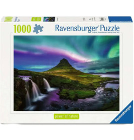 Ravensburger Puzzle Nordlichter über Kirkjufell (1000 Teile) – Island Motiv, Naturkulisse (12001744)