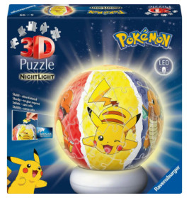 Ravensburger 3D Puzzle Nachtlicht Pokémon – 72 Teile Puzzle-Ball & LED