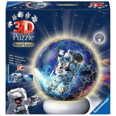 Ravensburger 3D Puzzle Nachtlicht Astronauten – 72 Teile Weltraum & LED