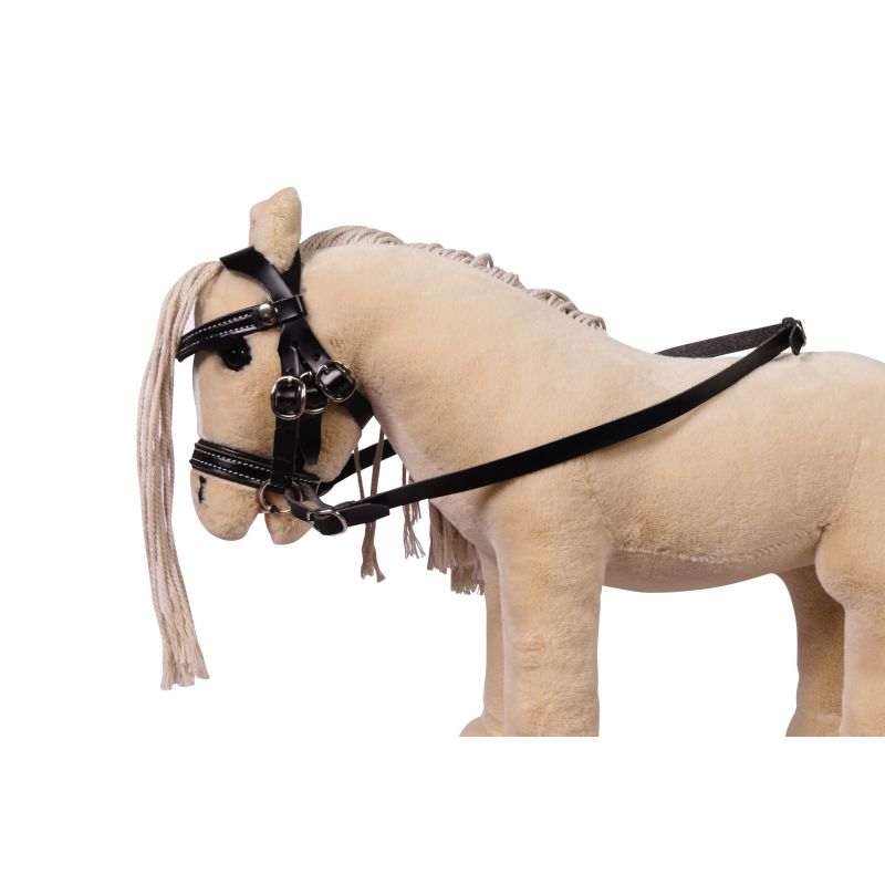 HKM Sports Equipment Trense schwarz – für Cuddle Horse Steckenpferd