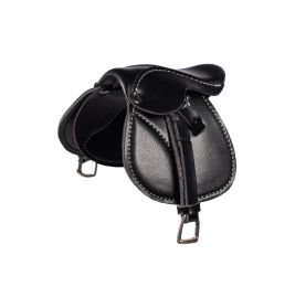 HKM Sports Equipment Sattel schwarz – für Cuddle Horse Steckenpferd