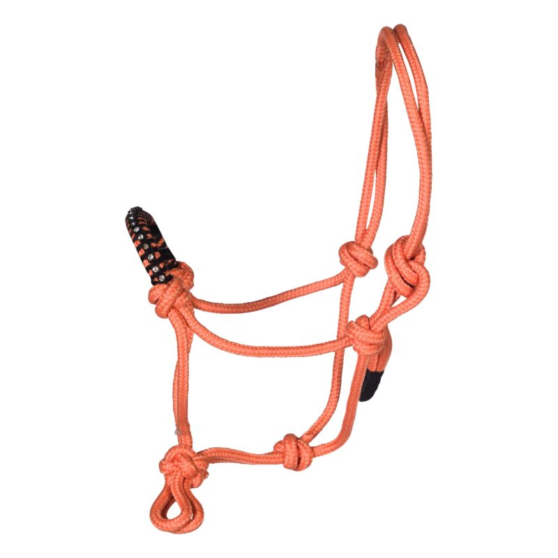 HKM Sports Equipment Knotenhalfter Orange – Robustes Trainingshilfsmittel für dein Pferd
