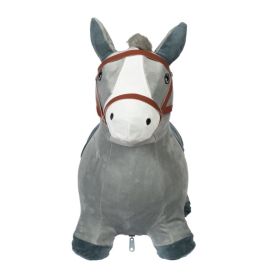 HKM Sports Equipment Hüpfpferd grau – Fördert Balance & Körpergefühl