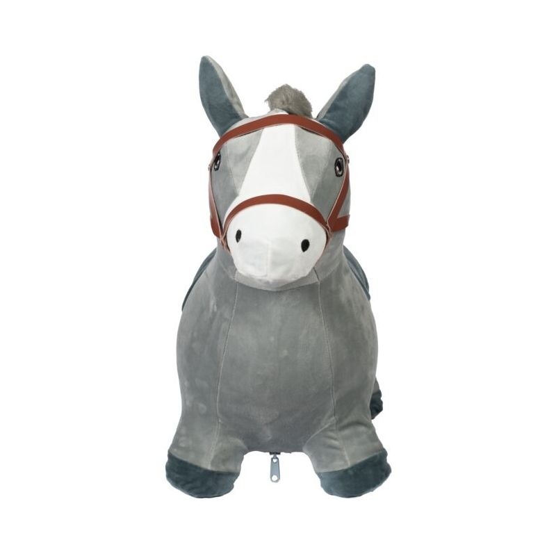 HKM Sports Equipment Hüpfpferd grau – Fördert Balance & Körpergefühl