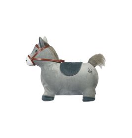 HKM Sports Equipment Hüpfpferd grau – Fördert Balance & Körpergefühl