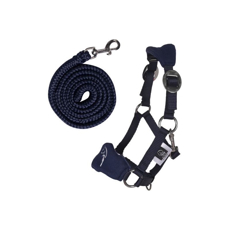 HKM Sports Equipment Halfter und Strick Blau – Klassisch, robust & sicher für dein Pferd