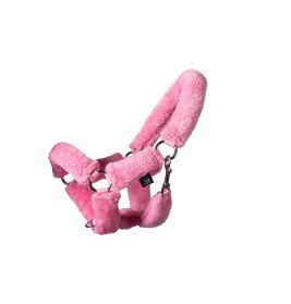 HKM Sports Equipment Halfter mit Kunstfell Rosa – Hoher Komfort & Stil für dein Pferd