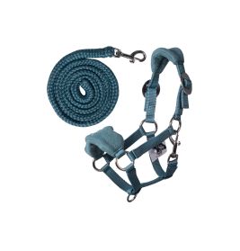 HKM Sports Equipment Halfter mit Fleece türkis – für Hobby Horsing