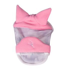 HKM Sports Equipment Fliegenschutzmaske rosa mit Nasenteil – Hobby Horsing