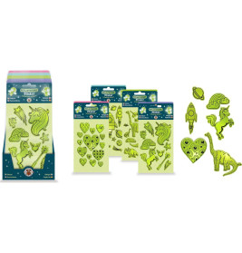 CLASS-6 Sticker reflektierend, 4-fach sortiert Jedes Set enthält 9–15 reflektierende Sticker in vers