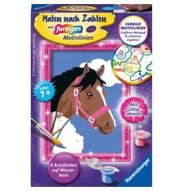 Ravensburger CreArt 29607 - Pferd - Malen nach Zahlen Pfed für Kinder ab 7 Jahre