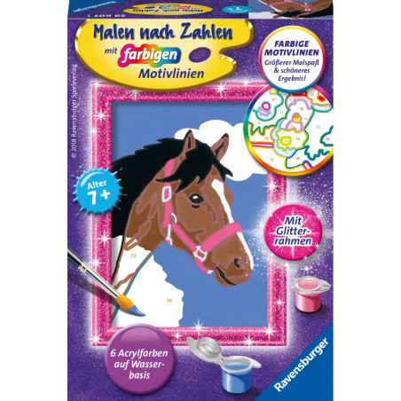 Ravensburger CreArt 29607 - Pferd - Malen nach Zahlen Pfed für Kinder ab 7 Jahre