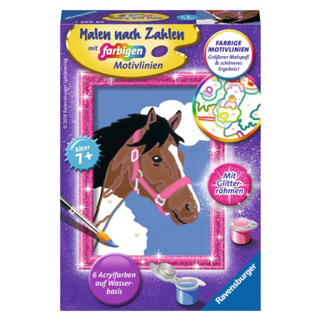 Ravensburger CreArt 29607 - Pferd - Malen nach Zahlen Pfed für Kinder ab 7 Jahre